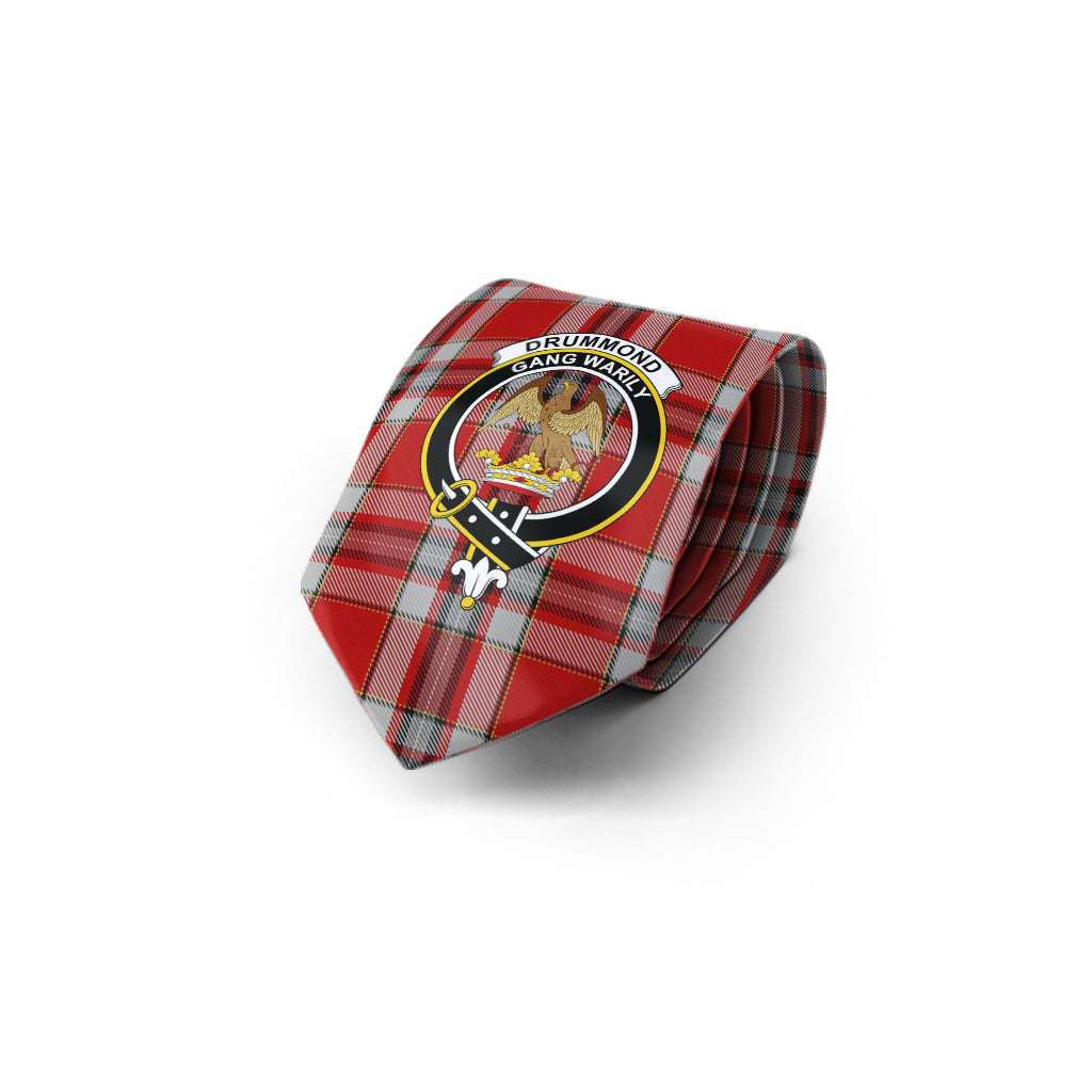 Drummond of Perth Dress Tartan Classic Necktie with Family Crest - Tartan Vibes Clothing