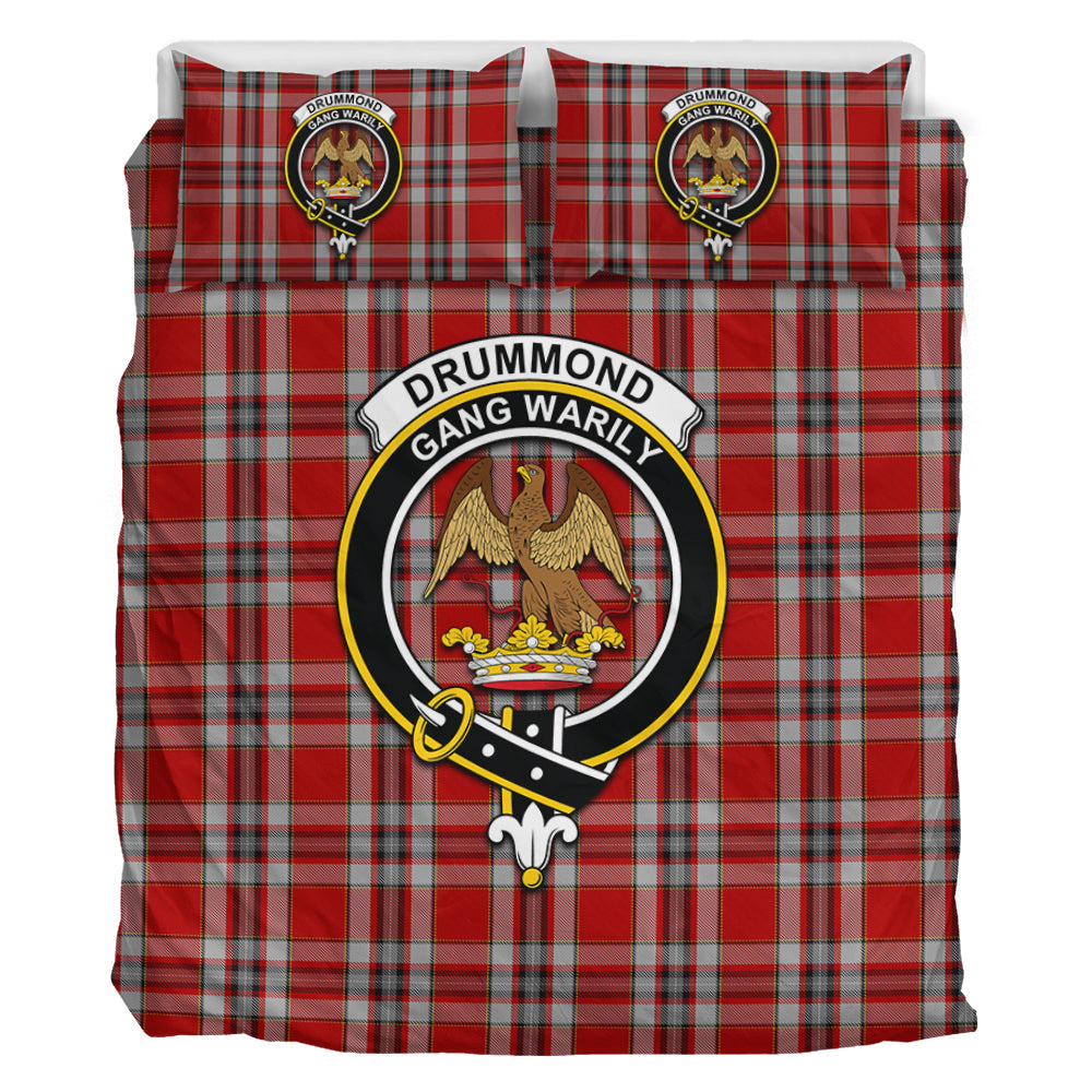 Drummond of Perth Dress Tartan Bedding Set with Family Crest - Tartan Vibes Clothing