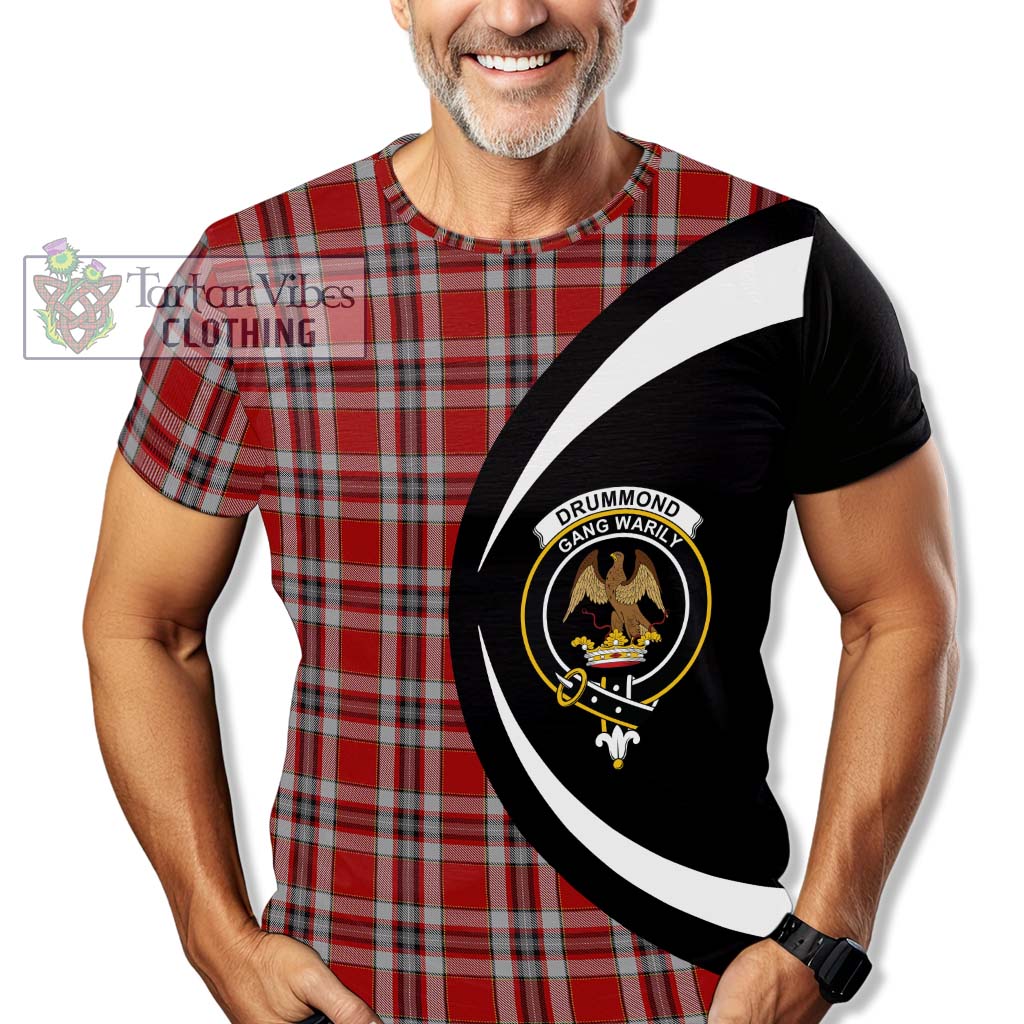 Tartan Vibes Clothing Drummond of Perth Dress Tartan T-Shirt with Family Crest Circle Style