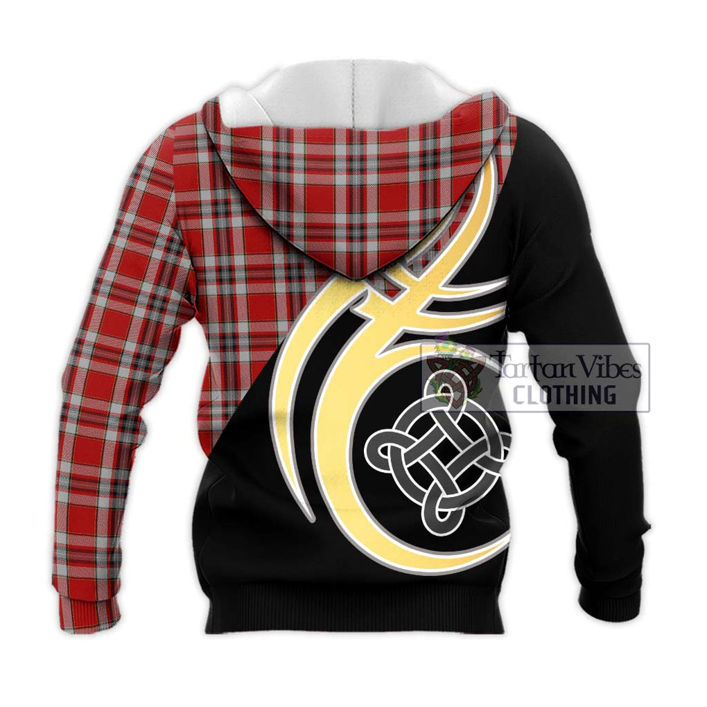 Drummond of Perth Dress Tartan Knitted Hoodie with Family Crest and Celtic Symbol Style - Tartan Vibes Clothing