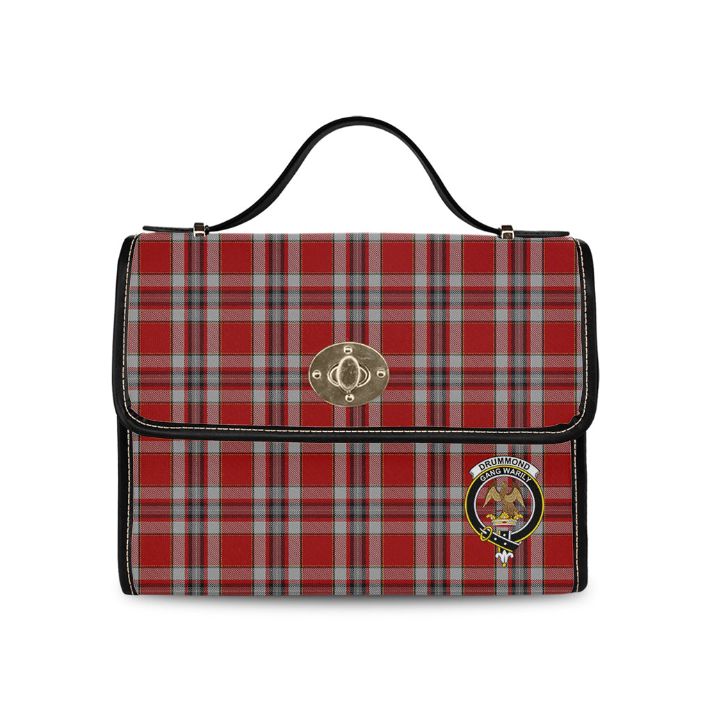 drummond-of-perth-dress-tartan-leather-strap-waterproof-canvas-bag-with-family-crest