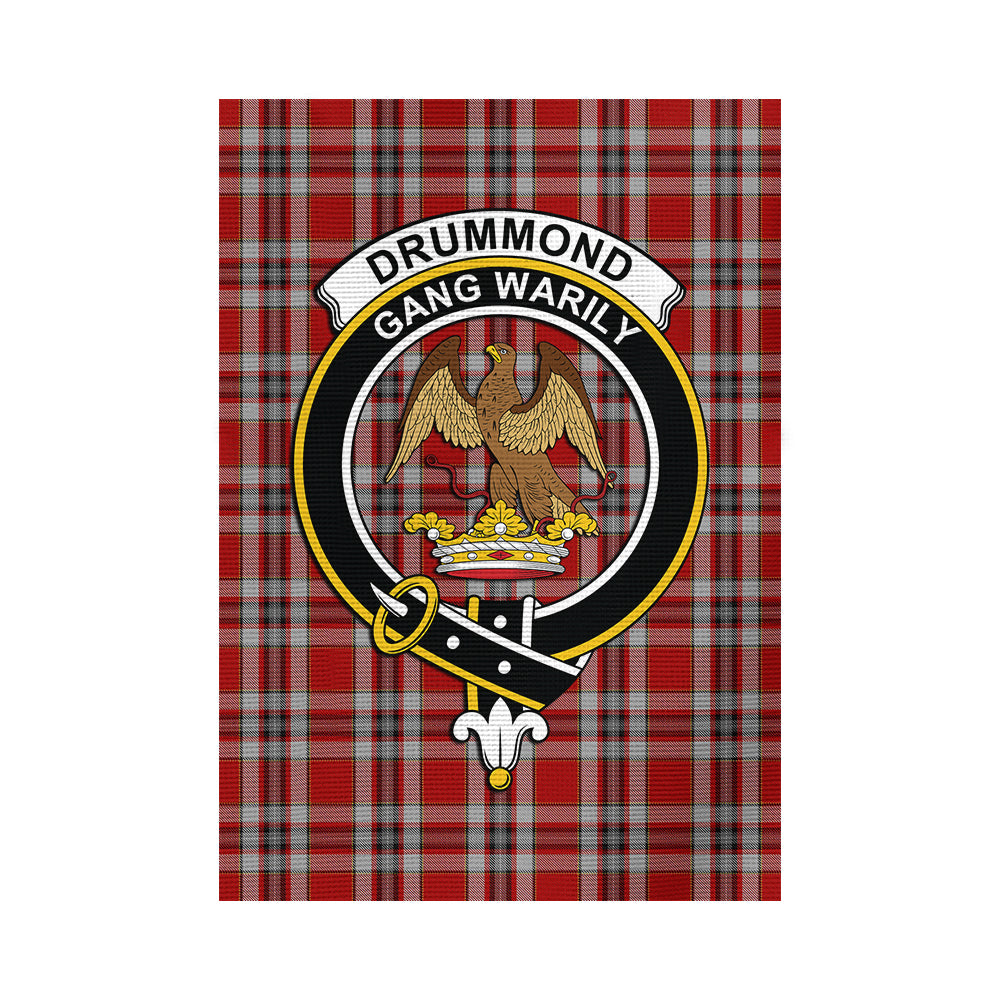 Drummond of Perth Dress Tartan Flag with Family Crest - Tartan Vibes Clothing