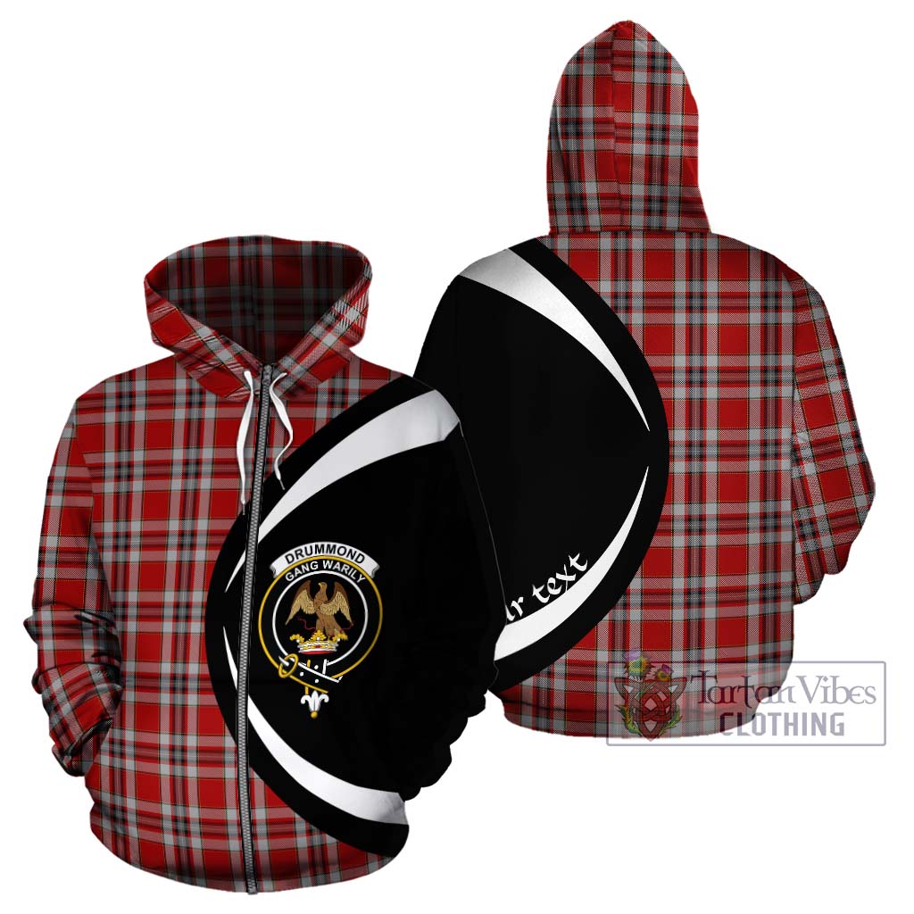 Tartan Vibes Clothing Drummond of Perth Dress Tartan Hoodie with Family Crest Circle Style