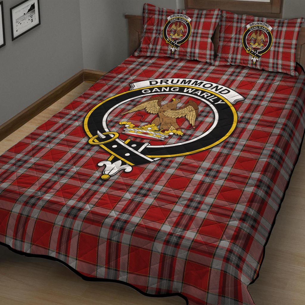 Drummond of Perth Dress Tartan Quilt Bed Set with Family Crest - Tartan Vibes Clothing