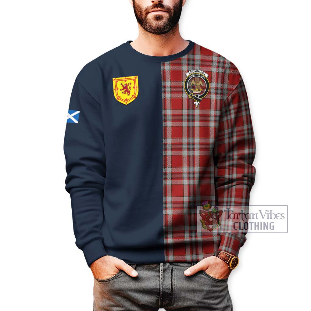 Tartan Vibes Clothing Drummond of Perth Dress Tartan Sweatshirt with Scottish Lion Royal Arm Half Style