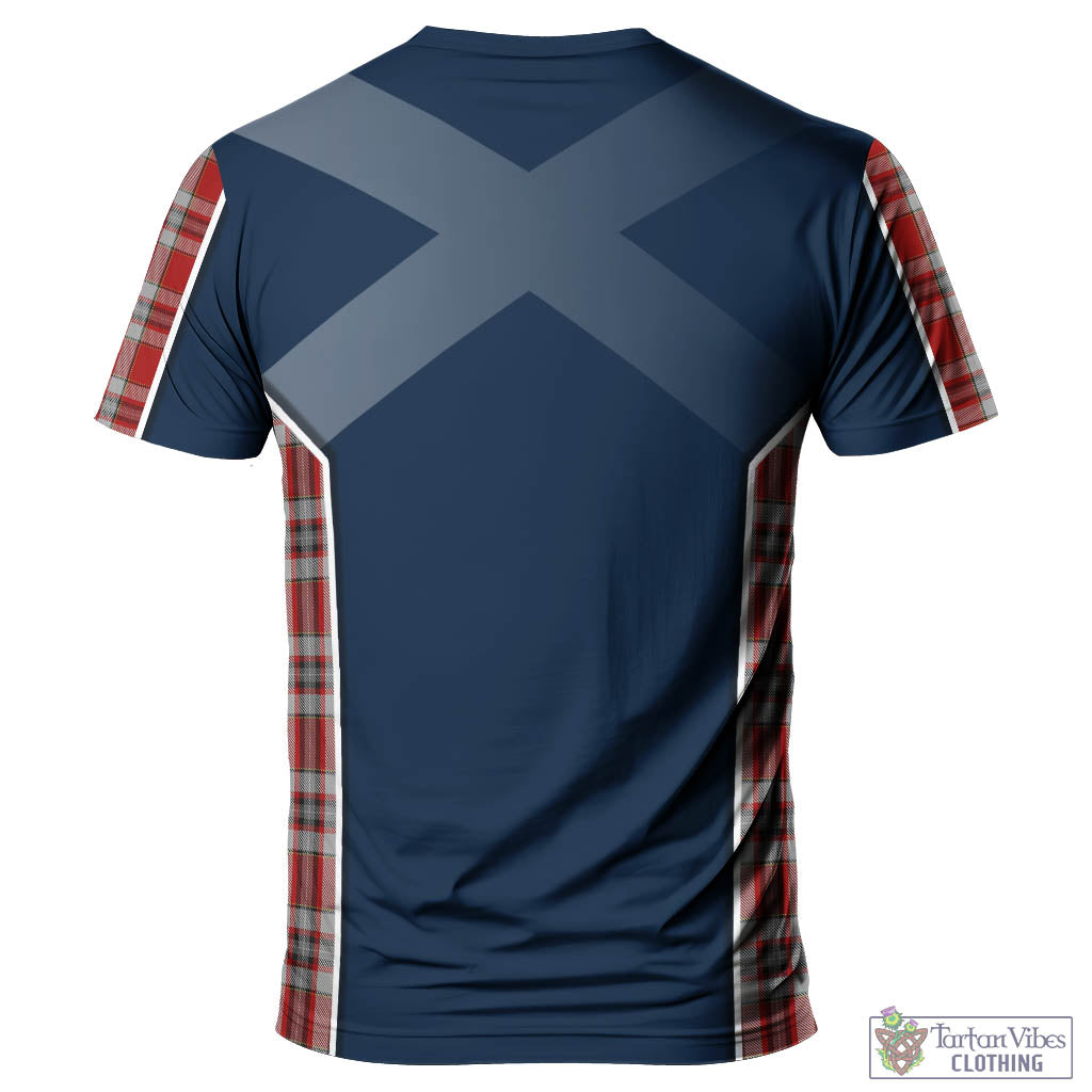 Tartan Vibes Clothing Drummond of Perth Dress Tartan T-Shirt with Family Crest and Scottish Thistle Vibes Sport Style