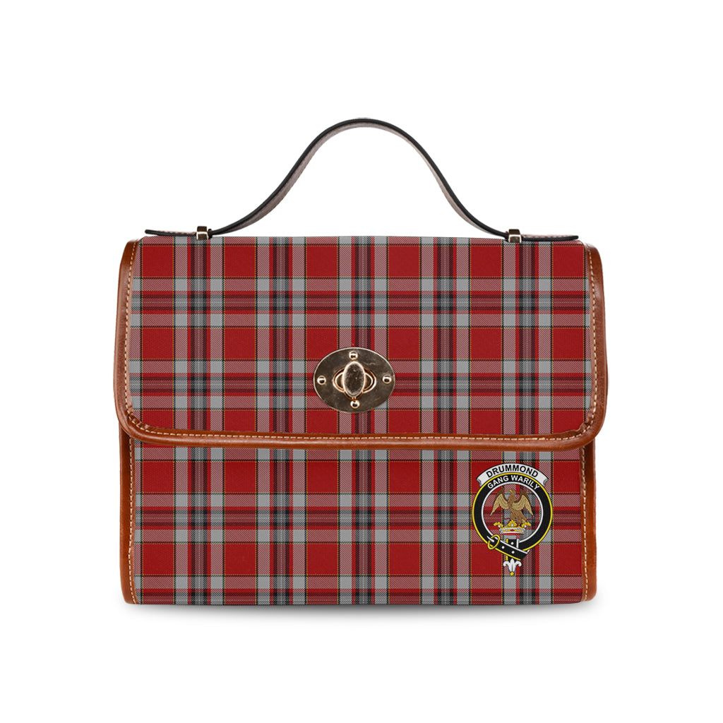 drummond-of-perth-dress-tartan-leather-strap-waterproof-canvas-bag-with-family-crest