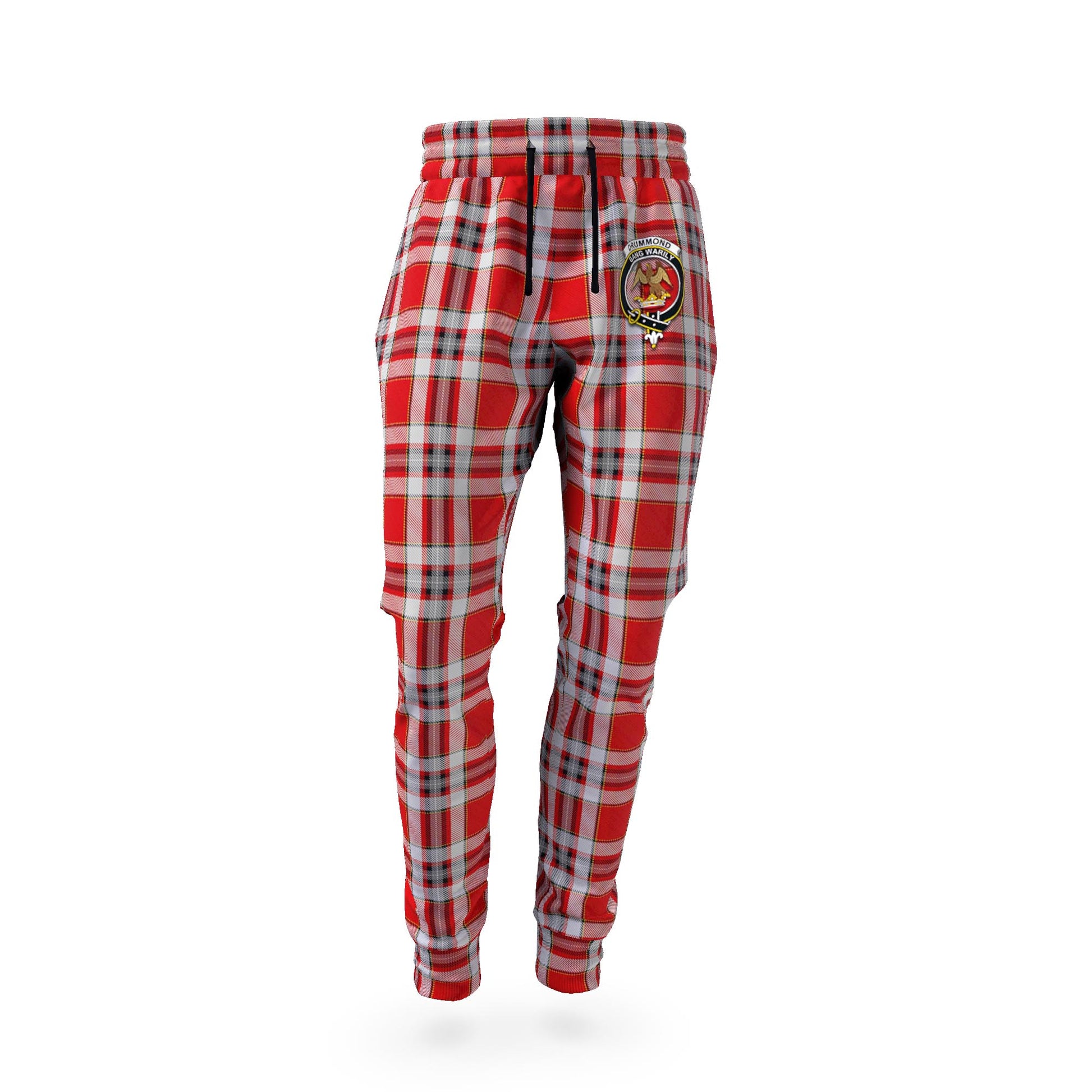 Drummond of Perth Dress Tartan Joggers Pants with Family Crest - Tartan Vibes Clothing