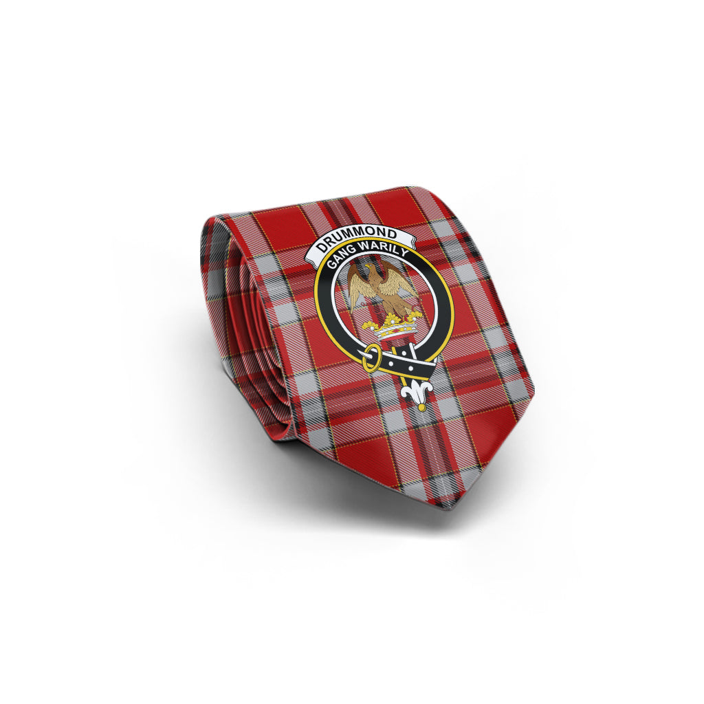 Drummond of Perth Dress Tartan Classic Necktie with Family Crest - Tartan Vibes Clothing