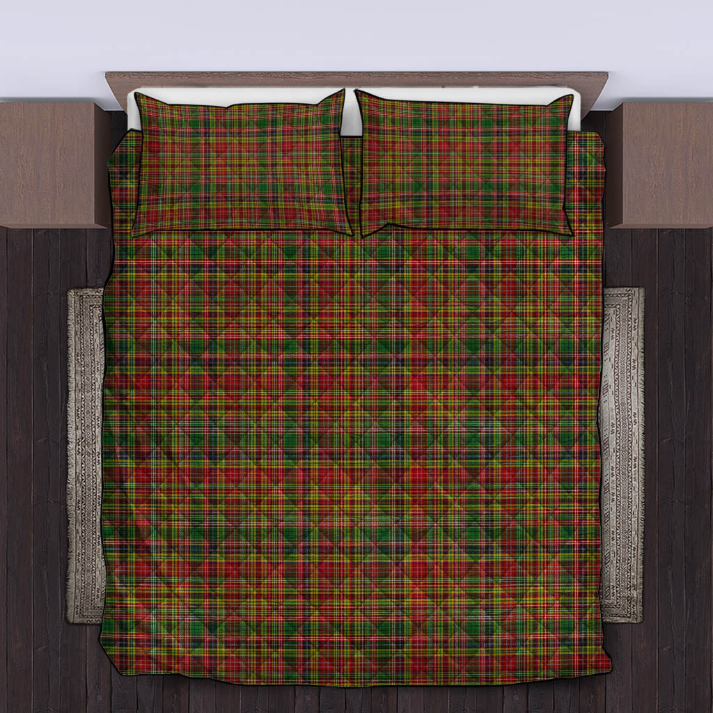 Drummond of Strathallan Tartan Quilt Bed Set King - Tartan Vibes Clothing