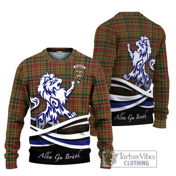 Drummond of Strathallan Tartan Ugly Sweater with Alba Gu Brath Regal Lion Emblem