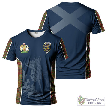 Drummond of Strathallan Tartan T-Shirt with Family Crest and Scottish Thistle Vibes Sport Style