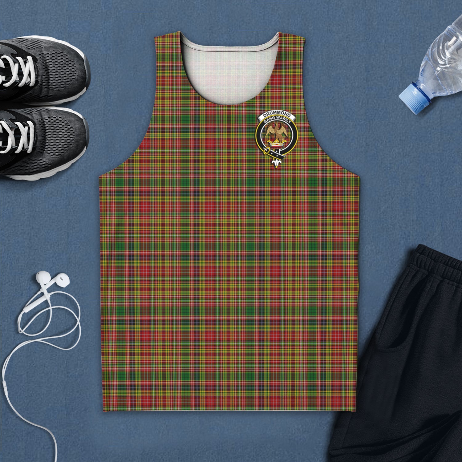 drummond-of-strathallan-tartan-mens-tank-top-with-family-crest