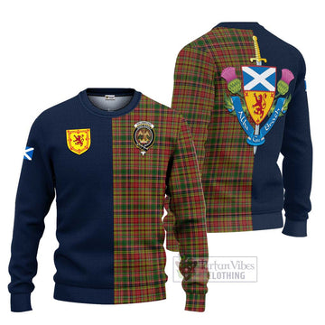 Drummond of Strathallan Tartan Ugly Sweater with Scottish Lion Royal Arm Half Style