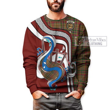 Drummond of Strathallan Tartan Sweatshirt with Epic Bagpipe Style