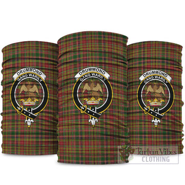 Drummond of Strathallan Tartan Neck Gaiters, Tartan Bandanas, Tartan Head Band with Family Crest