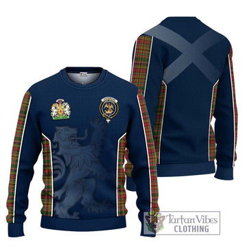 Drummond of Strathallan Tartan Ugly Sweater with Family Crest and Lion Rampant Vibes Sport Style