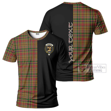 Drummond of Strathallan Tartan T-Shirt with Family Crest and Half Of Me Style