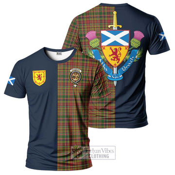 Drummond of Strathallan Tartan T-Shirt Alba with Scottish Lion Royal Arm Half Style