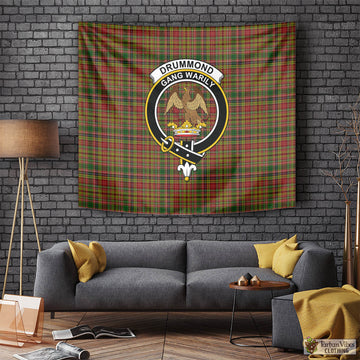 Drummond of Strathallan Tartan Tapestry Wall Hanging and Home Decor for Room with Family Crest