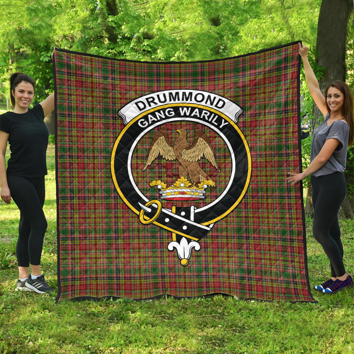 drummond-of-strathallan-tartan-quilt-with-family-crest