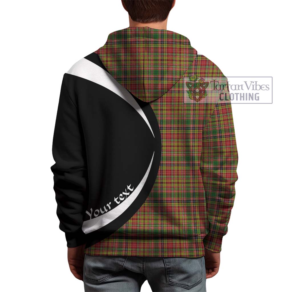 Tartan Vibes Clothing Drummond of Strathallan Tartan Hoodie with Family Crest Circle Style