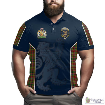 Drummond of Strathallan Tartan Men's Polo Shirt with Family Crest and Lion Rampant Vibes Sport Style