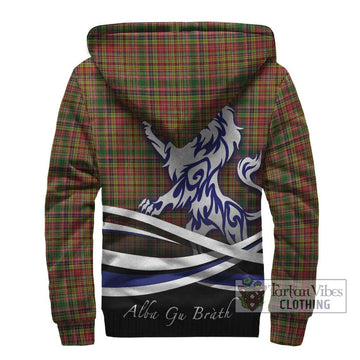 Drummond of Strathallan Tartan Sherpa Hoodie with Alba Gu Brath Regal Lion Emblem