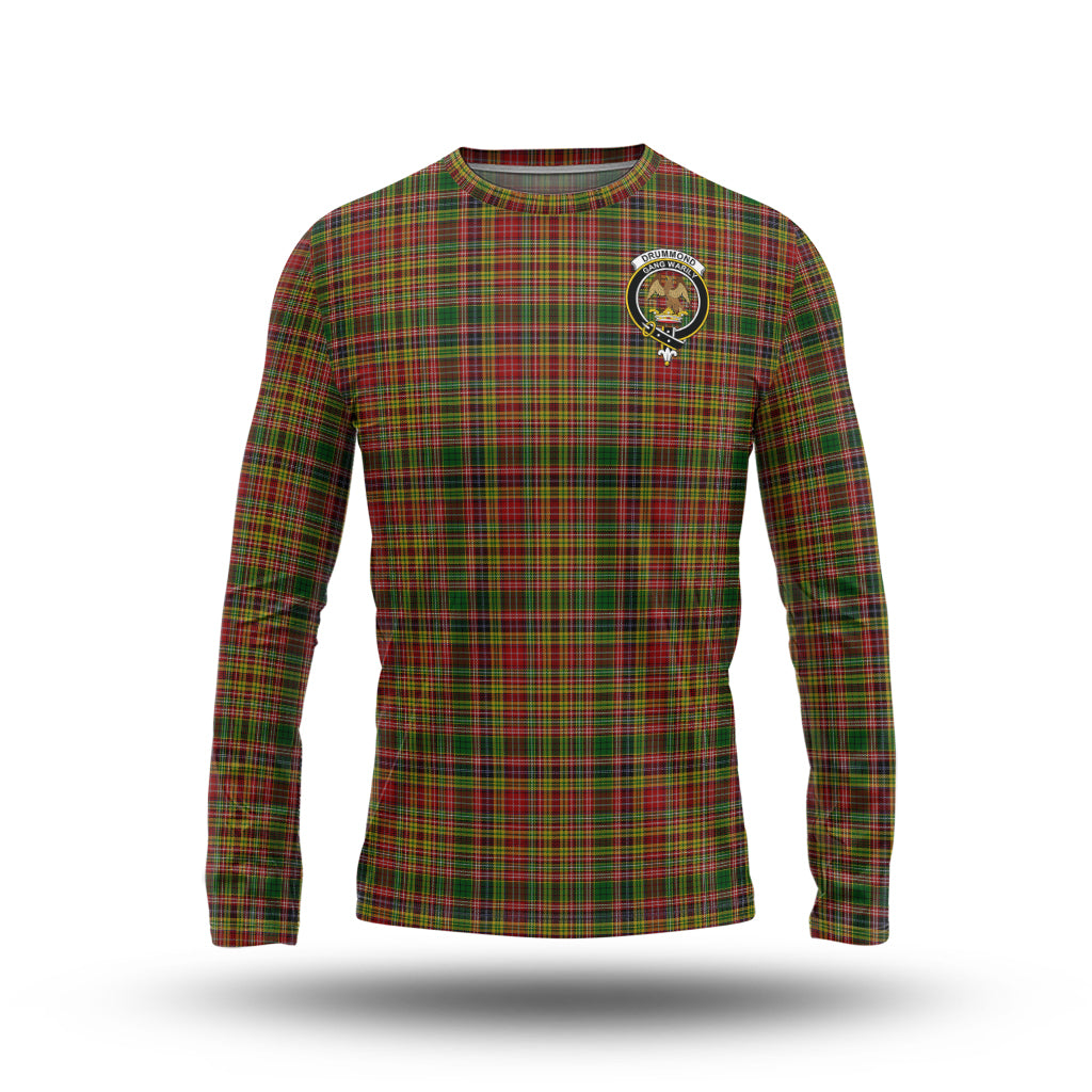 drummond-of-strathallan-tartan-long-sleeve-t-shirt-with-family-crest