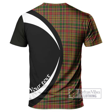 Drummond of Strathallan Tartan T-Shirt with Family Crest Circle Style