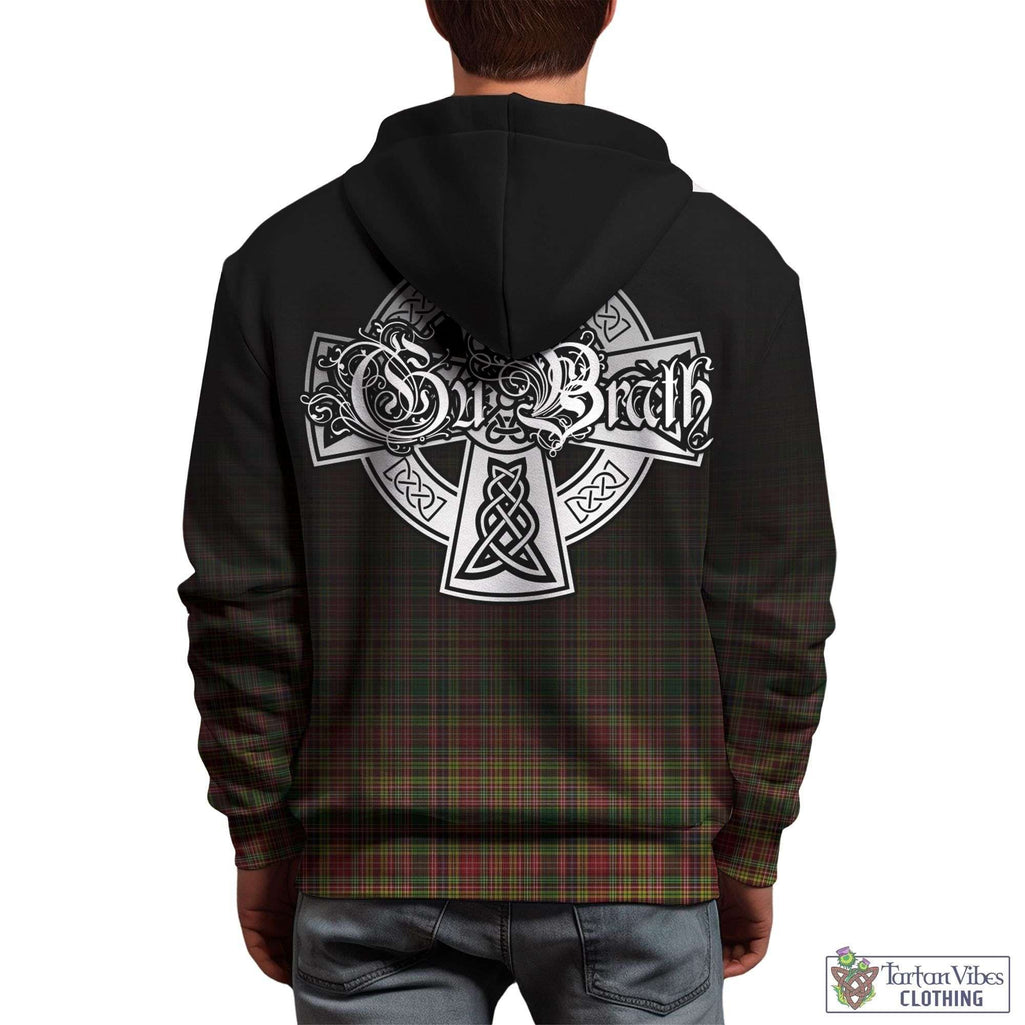 Tartan Vibes Clothing Drummond of Strathallan Tartan Hoodie Featuring Alba Gu Brath Family Crest Celtic Inspired