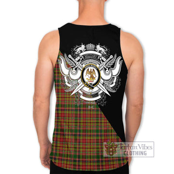 Drummond of Strathallan Tartan Men's Tank Top with Family Crest and Military Logo Style