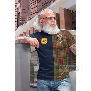 Drummond of Strathallan Tartan Cotton T-shirt Alba with Scottish Lion Royal Arm Half Style