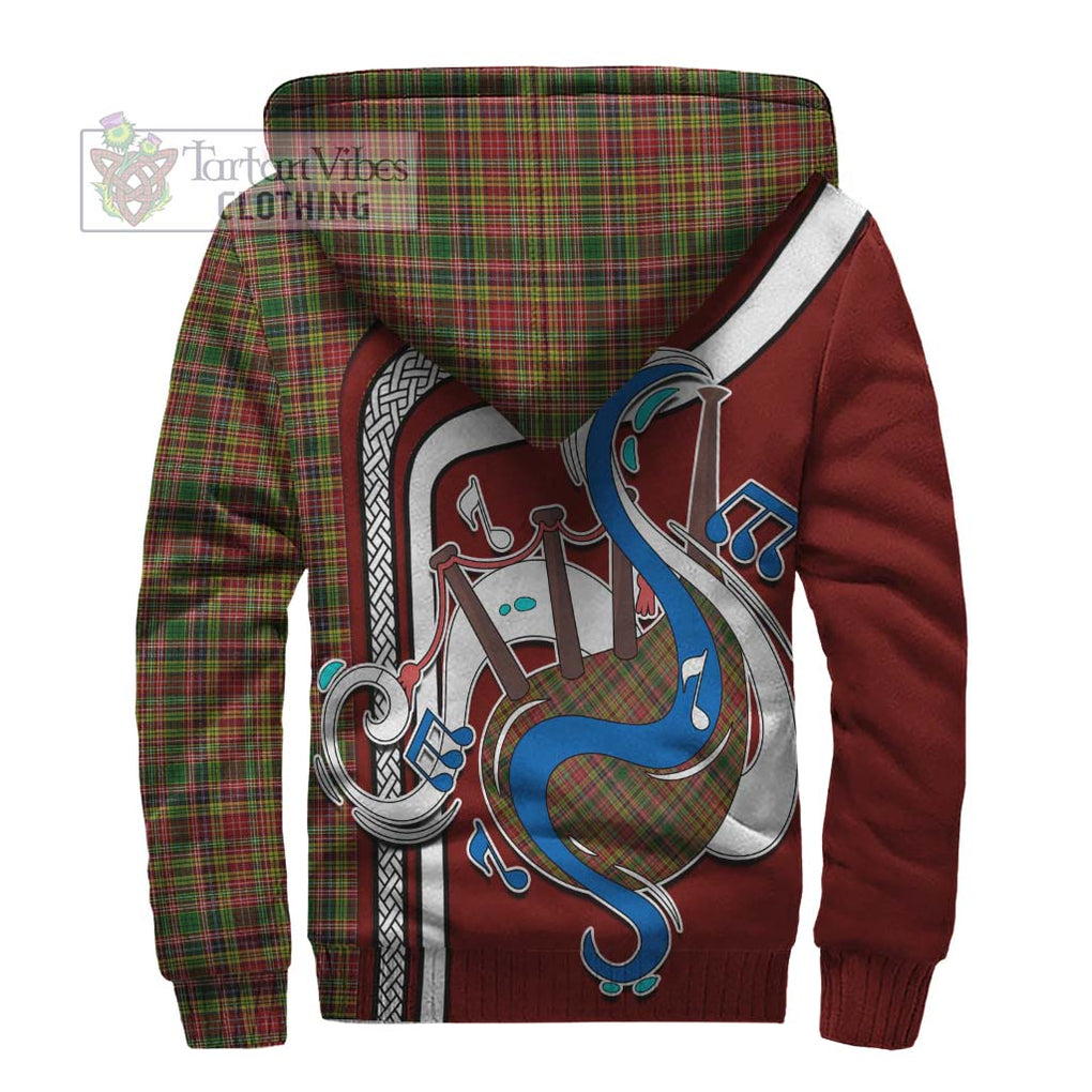 Drummond of Strathallan Tartan Sherpa Hoodie with Epic Bagpipe Style - Tartanvibesclothing Shop