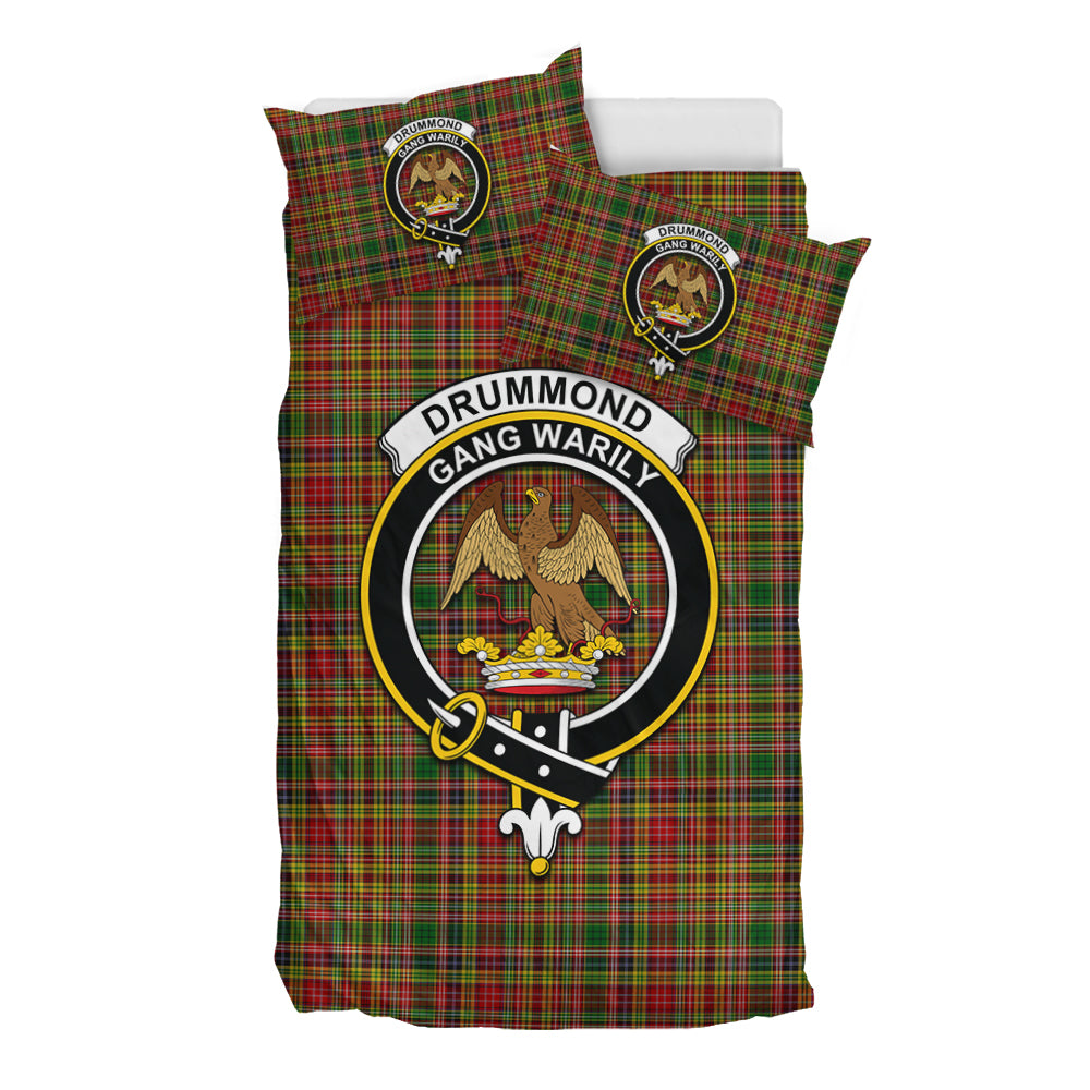 drummond-of-strathallan-tartan-bedding-set-with-family-crest