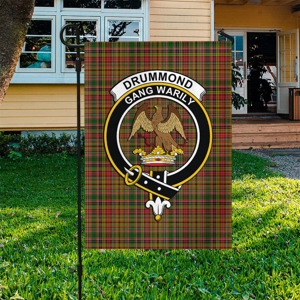 Drummond of Strathallan Tartan Flag with Family Crest - Tartan Vibes Clothing