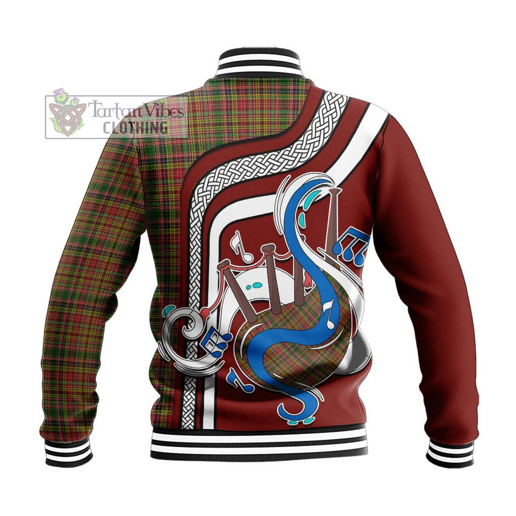 Tartan Vibes Clothing Drummond of Strathallan Tartan Baseball Jacket with Epic Bagpipe Style