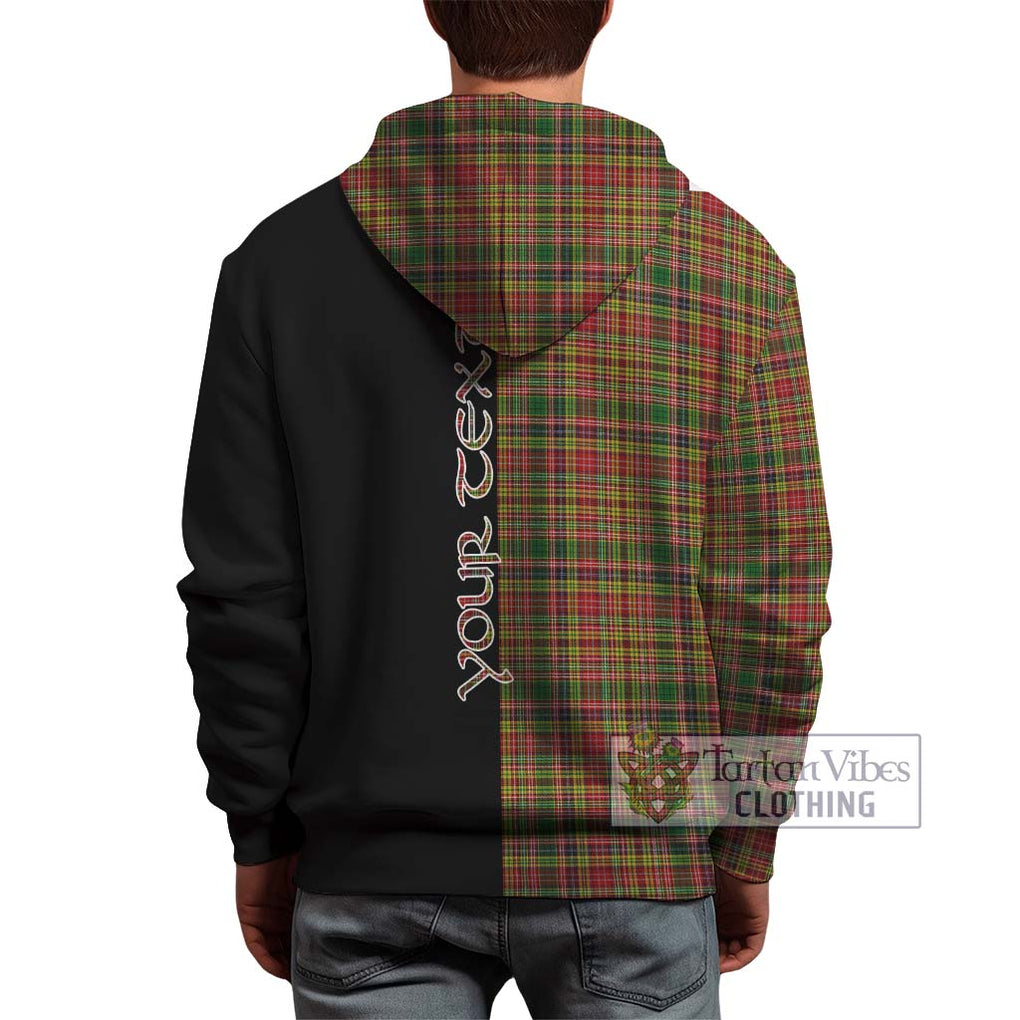 Drummond of Strathallan Tartan Hoodie with Family Crest and Half Of Me Style - Tartanvibesclothing Shop