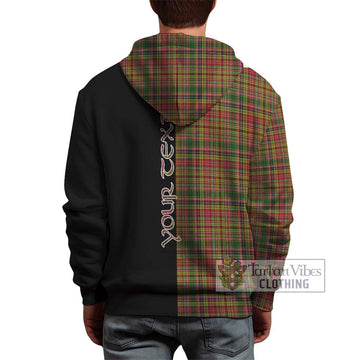 Drummond of Strathallan Tartan Hoodie with Family Crest and Half Of Me Style