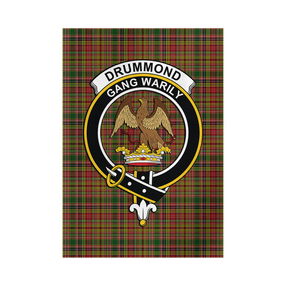 Drummond of Strathallan Tartan Flag with Family Crest - Tartan Vibes Clothing