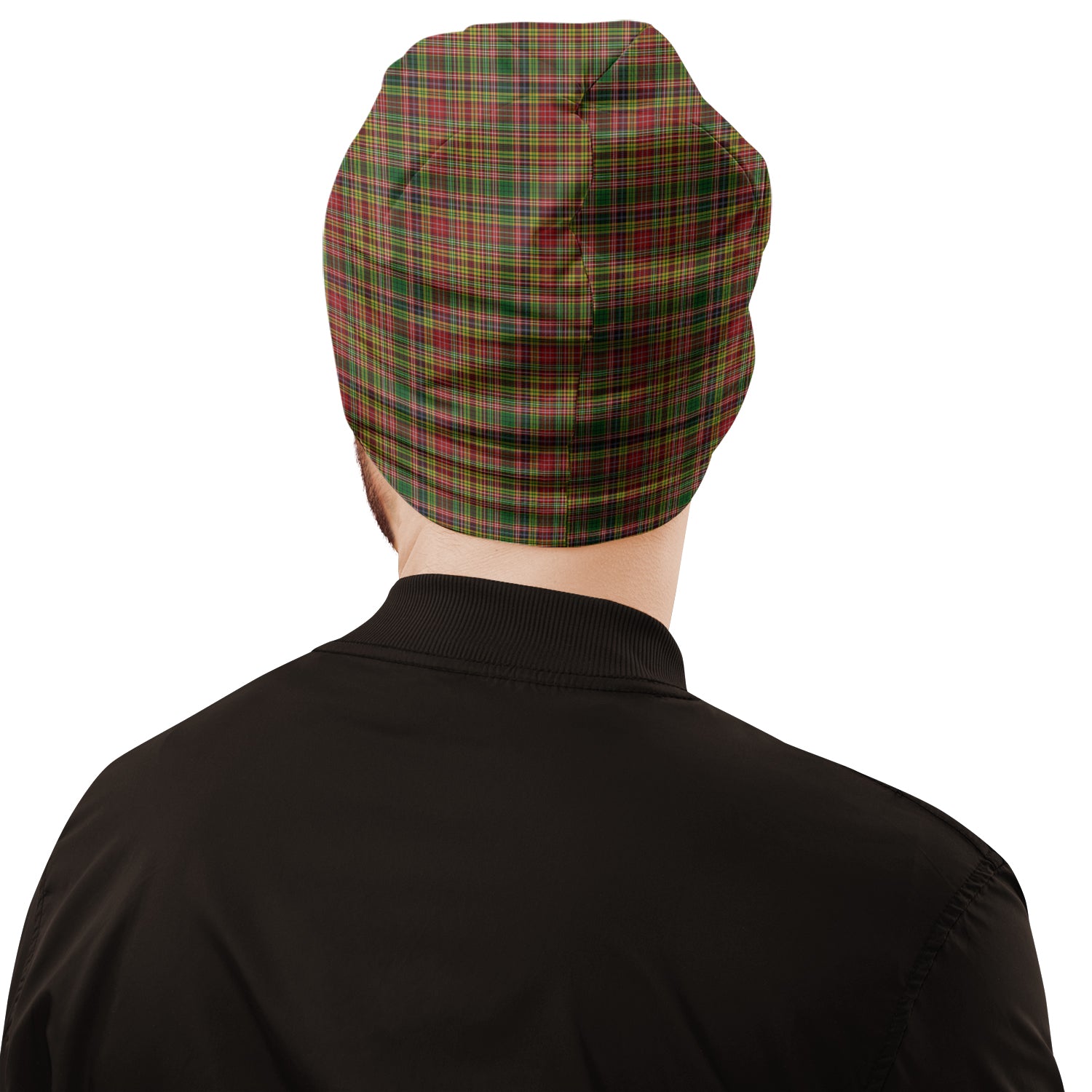 Drummond of Strathallan Tartan Beanies Hat with Family Crest - Tartan Vibes Clothing