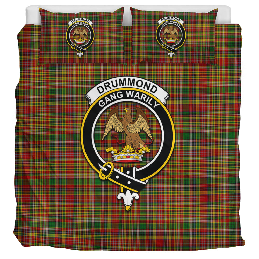 drummond-of-strathallan-tartan-bedding-set-with-family-crest