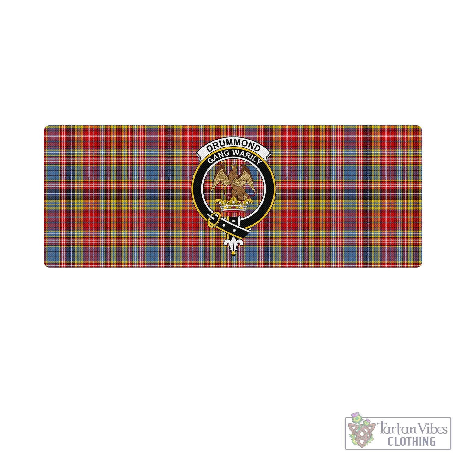 Tartan Vibes Clothing Drummond of Strathallan Modern Tartan Mouse Pad with Family Crest