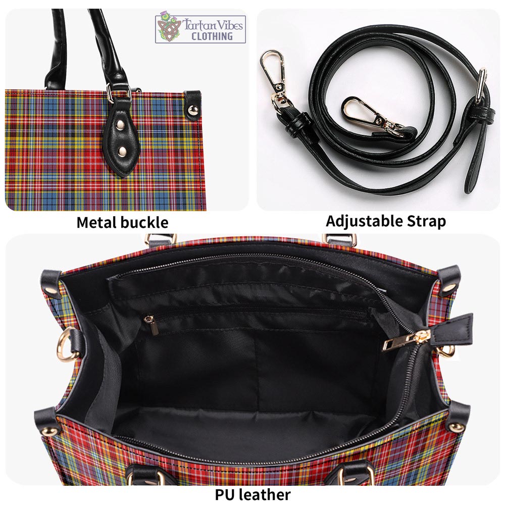 Tartan Vibes Clothing Drummond of Strathallan Modern Tartan Luxury Leather Handbags