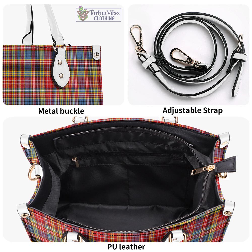 Tartan Vibes Clothing Drummond of Strathallan Modern Tartan Luxury Leather Handbags