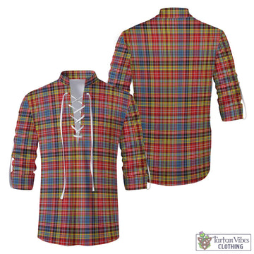 Drummond of Strathallan Modern Tartan Men's Scottish Traditional Jacobite Ghillie Kilt Shirt