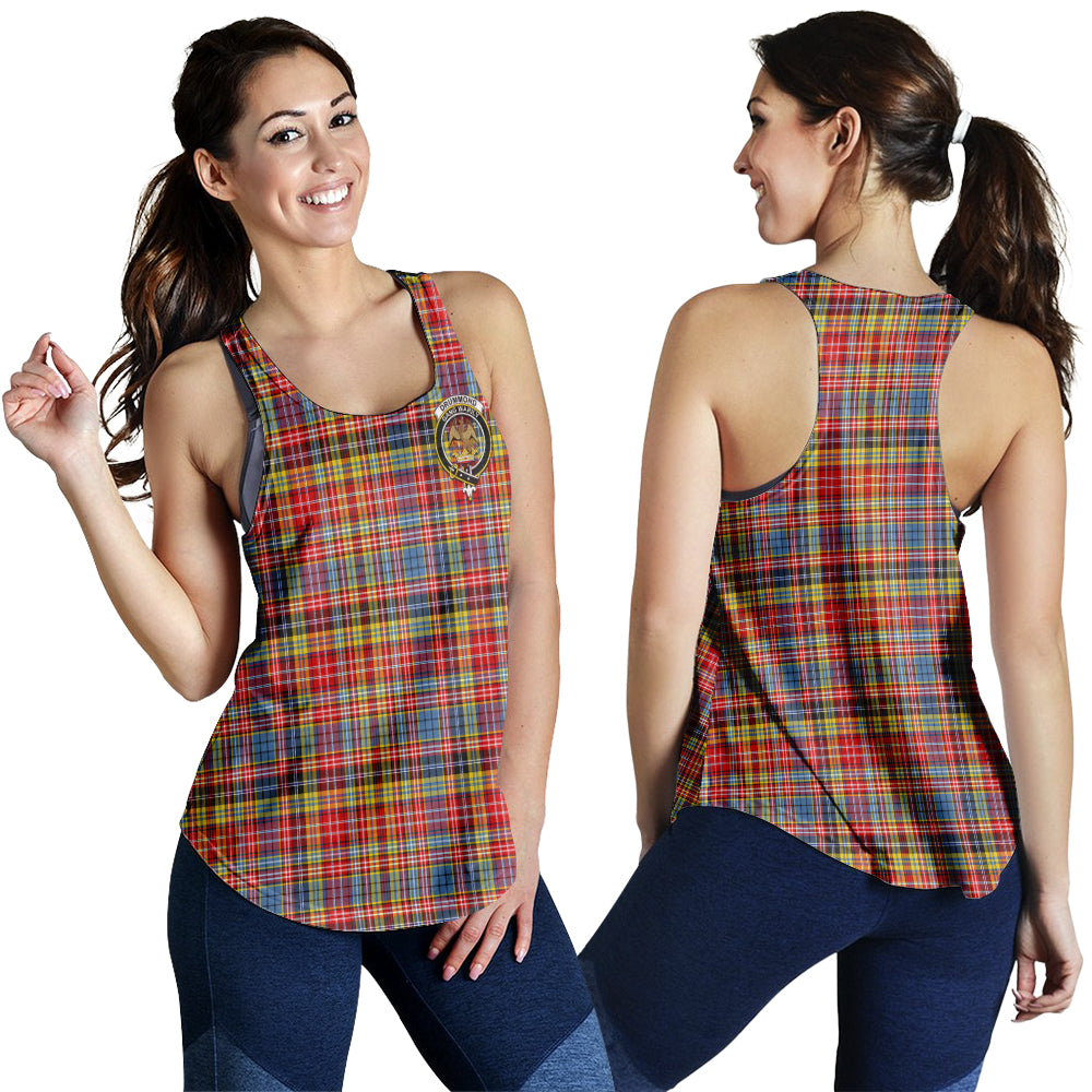 drummond-of-strathallan-modern-tartan-women-racerback-tanks-with-family-crest