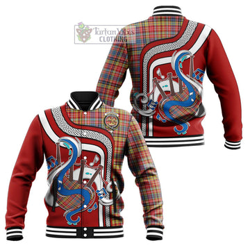 Drummond of Strathallan Modern Tartan Baseball Jacket with Epic Bagpipe Style