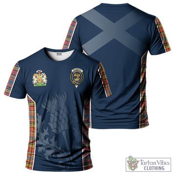 Drummond of Strathallan Modern Tartan T-Shirt with Family Crest and Scottish Thistle Vibes Sport Style