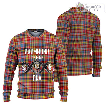 Drummond of Strathallan Modern Tartan Ugly Sweater with Family Crest DNA In Me Style